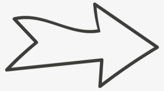 Right Arrow White Wedge Tail Doodle