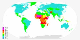 Total Fertility Rate - Teen Pregnancy Rate World Map