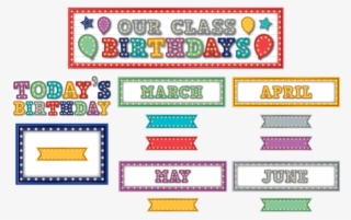 Marquee Our Class Birthdays Mini Display Set - Students Birthday Bulletin Board