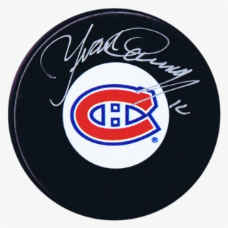 Yvan Cournouyer Autographed Montreal Canadiens Puck - Montreal Canadiens
