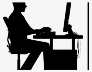Silhouette Clipart Computer - Silhouette