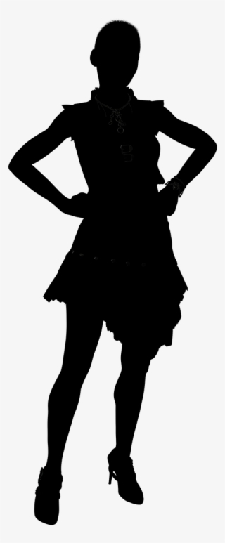 Silhouette Woman Girl - Silueta Mujer Pelo Corto