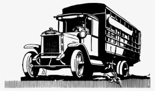 Car Pickup Truck Semi-trailer Truck Logging Truck - Old Moving Truck Clipart