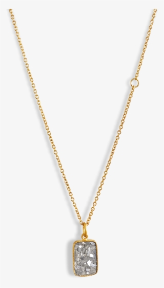 Raw Cut Diamond Plate Necklace - Necklace