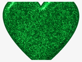 Heart Clipart Glitter - Transparent Green Glitter Heart Png
