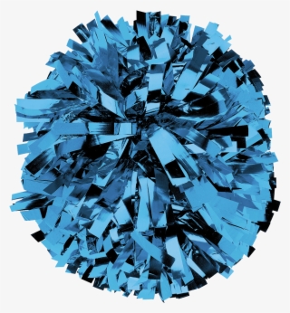 Blue Metallic Pom Poms