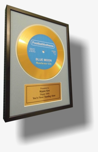 Didi Disc Presentation Gold Disc Black Frame - Commemorative Plaque