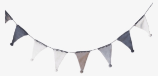 Knit Flag Garland With Pom Poms - Table