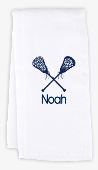 Personalized Burp Cloth With Lacrosse - Field Lacrosse