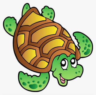 Turtle Cartoon Drawing - Sea Turtle Cartoon