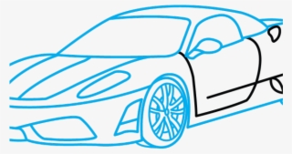 Drawn Ferrari Fast Car - Step By Step Ferrari Drawing