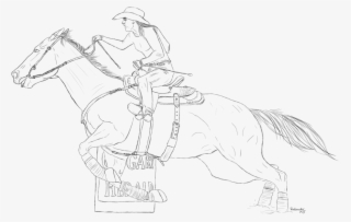 Collection Of Free Barrel Drawing Download On - Barrel Racing Horse Drawing