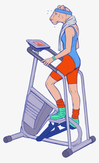 The Only Choices People Had For A Cardio Exercise Back - Illustration