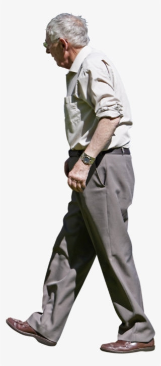 Asian Man Walking - Old Man Walking Png