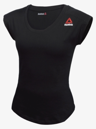 Reebok Ladies Basic Tee Black Front-01 - Active Shirt