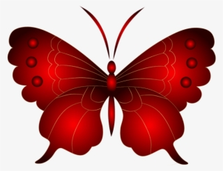 Free Png Download Decorative Red Butterfly Clipart - Red Butterfly Png