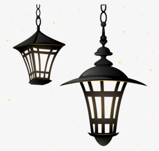 Vector Street Light Lamp Chandelier Lighting Retro - Vector Lampion Ramadhan Png
