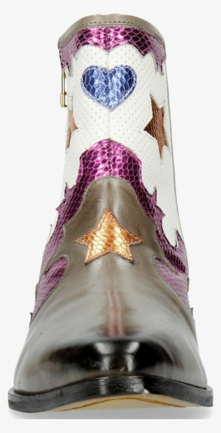 Ankle Boots Marlin 12 Grigio Glitter Fuxia Venice Perfo - Chelsea Boot