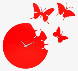 Red Butterflies - Clip Art Bercak