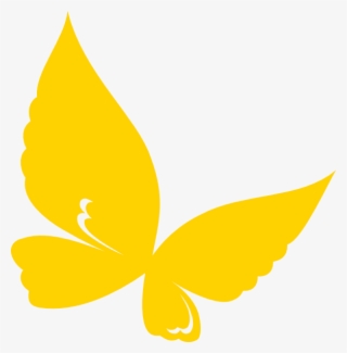 Yellow Butterfly Outline Cartoon Png