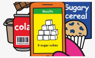 The App Tells You The Equivalent Amount Of Sugar In - Sugar