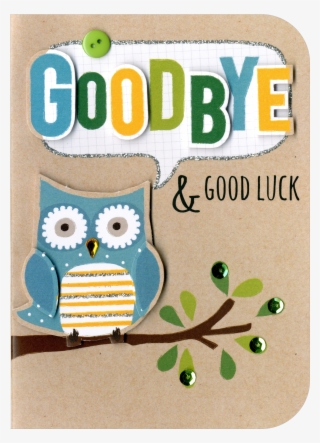 Details About Goodbye & Goodluck Embellished Greeting