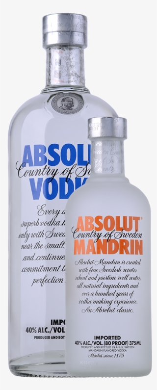 Absolut Vodka Twin Pack 1l With Free Absolut Mandarin - Absolut Vodka