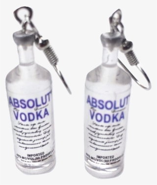 Absolut Vodka Bottle Drop Earrings - Water Bottle
