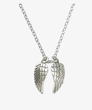 Danon Long Necklace With Angel Wings - Locket