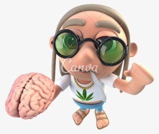 Funny Brain Images - Transparent Cartoon Funny Weed Png Clipart