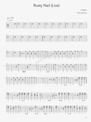 Rusty Nail Live 次中音萨克斯风，第1张 - Thousand Years 吉他 譜
