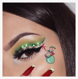 Image Free Stock Eyeshadow Drawing Eye - Christmas Tree Makeup