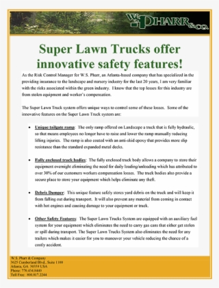 Are Super Lawn Trucks Safe - Open Innovation