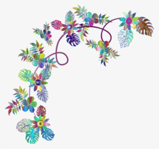 Line Art Floral Design Painting Cut Flowers - Flower Decoration By Fractalbee Prismatic