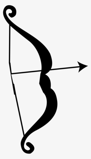 Arrow And Bow Png Silhouette Transparent - Cupid
