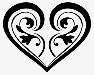 Flourish Heart - Black And White