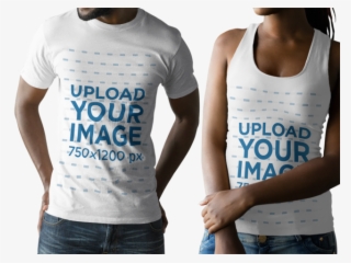 Black Couple With Cropped Faces Wearing A Round Neck - Girl