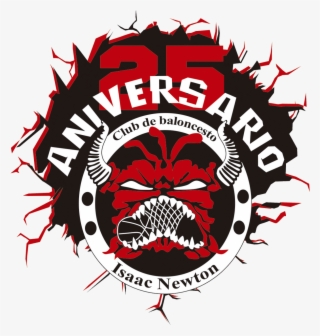 Cropped Aaff Logo Club Baloncesto Isaac Newton 25 Aniversario - Concept Art Samurai Drawing