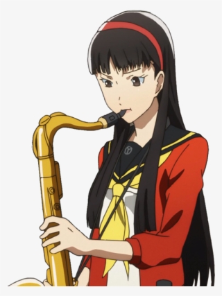 Black Saxophone Cliparts - Yukiko Playing The Saxophone