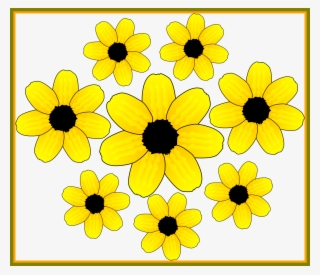 Yellow Flower Clipart Bunga Matahari - Small Flowers Clipart