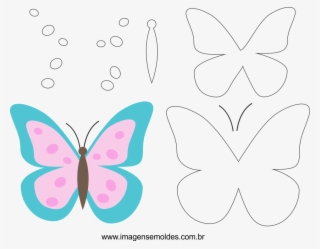 Borboletas Para Decorao - Molde De Borboleta Em Eva