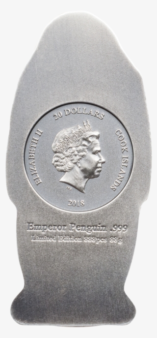 Cook Islands 2018 Emperor Penguin Antiqued Silver Coin - Emperor Penguin