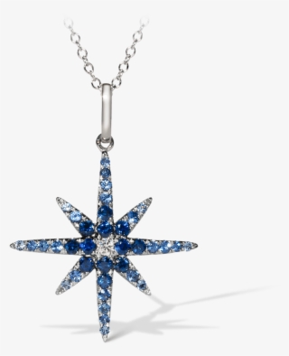 Stunning Compass Pendant In Blue - Locket