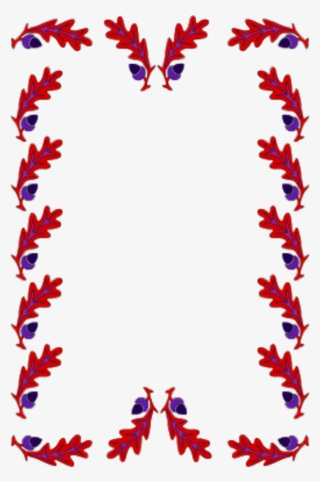 Border Decoration Oak Leaves - Holly Leaves Border