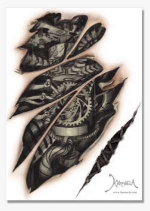 Karmaela Temporary Tattoo - Cyborg Tattoo Designs