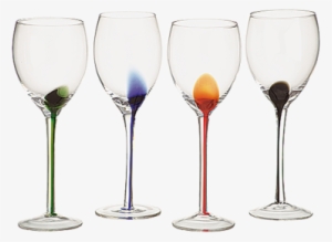 Set Of 4 Splash Wines - Wine Glass