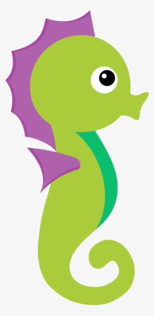 Vector Black And White Under The Minus We Are Cute - Dibujo Caballito De Mar Png