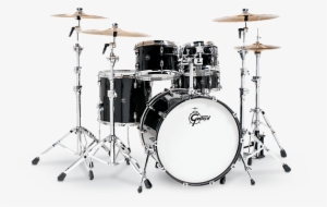 Gretsch Renown 5 Piece Drum Set Piano Black - Gretsch Drums Black And White