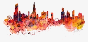 Click And Drag To Re-position The Image, If Desired - Watercolor Skyline