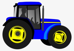 Blue Tractor Svg Clip Arts 600 X 416 Px